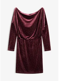 Miniabito in velluto fluente glitterato, bonprix