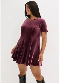 Miniabito in velluto morbido, bonprix