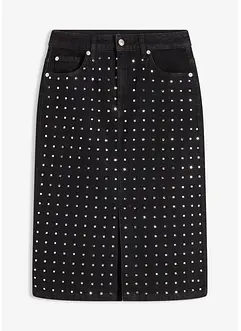 Gonna di jeans con strass, bonprix