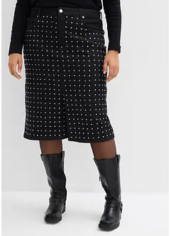 Gonna di jeans con strass, bonprix