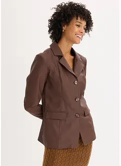 Blazer lungo in similpelle, bonprix