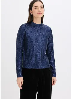 Blusa con paillettes, bonprix