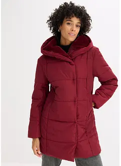 Giacca trapuntata con inserto in pelliccia sintetica, bonprix