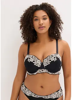 Reggiseno a balconcino in pizzo bicolore (pacco da 2), bonprix