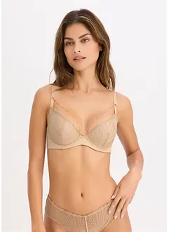 Reggiseno con coppe preformate, ricamo delicato e catenella rimovibile, bonprix