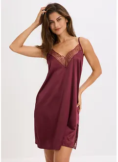 Sottoveste di satin con ricami raffinati, bonprix