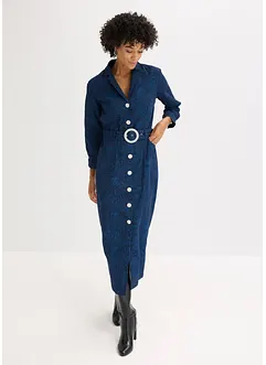 Abito in twill con cintura (set   2 pezzi), bonprix