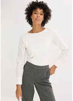 Maglia di cotone con maniche lunghe in popeline, bonprix