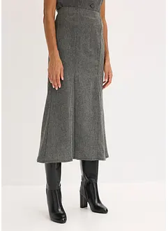 Gonna godet effetto tweed, bonprix