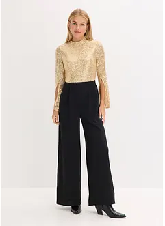 Tuta in jersey con paillettes, bonprix
