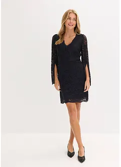 Abito in pizzo con maniche a trombetta, bonprix