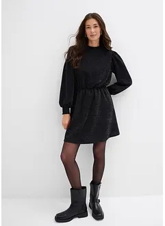 Abito glitterato in interlock robusto, bonprix