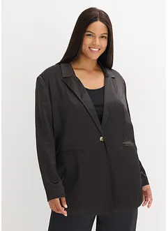 Blazer oversize in satin, bonprix