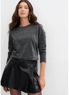 Maglia a maniche lunghe con fili glitterati, bonprix