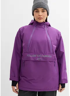 Giacca tecnica impermeabile da infilare con fodera in pile, bonprix