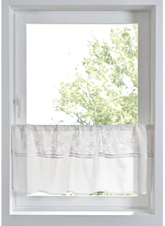 Tenda a vetro in cotone biologico con ricami, bonprix