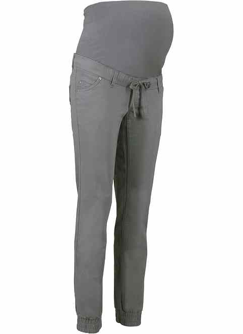 Pantaloni prémaman moddrni in stile jogger - Grigio