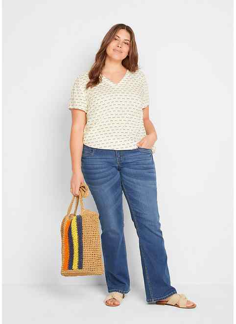 Tunica Lunga Asimmetrica Dare2bStylish, Taglie Forti, Blu, Poliestere