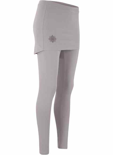 Leggings sportivi con gonna livello 2 - Grigio con stampa grafica