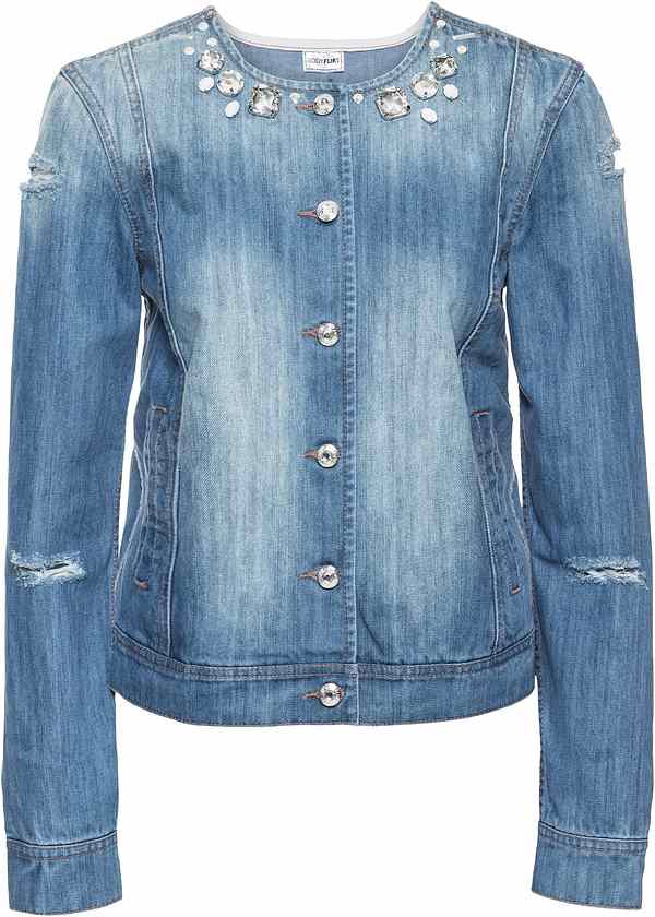 Giacca di jeans con pietre