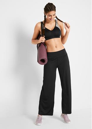 Confortevoli pantaloni sportivi con poliestere riciclato livello 1 - Nero