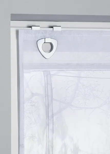 Tenda A Pacchetto In Voile Grigio 100x155cm – Leggera E Trasparente Per Cucina – Con Aste