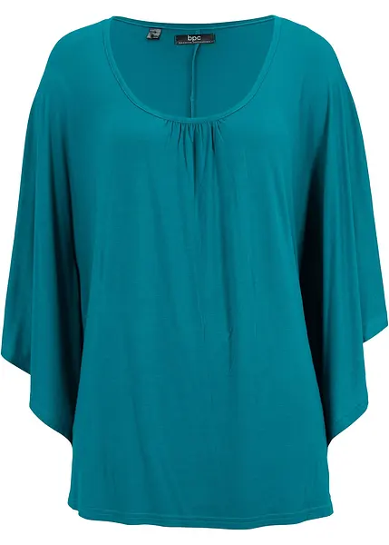 T-shirt Donna Manica A Pipistrello, Scollo A V, In Misto Cotone, Taglio Largo, Per Estate 2025 – Colori Vari