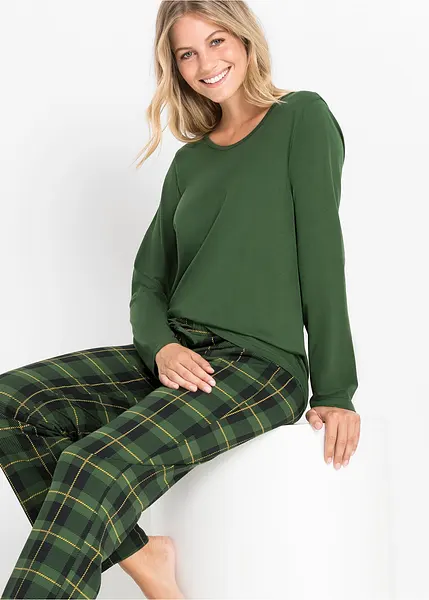 Irge Woman -pigiama Donna In Caldo Cotone 100% Serafino 3 Bottoni Con