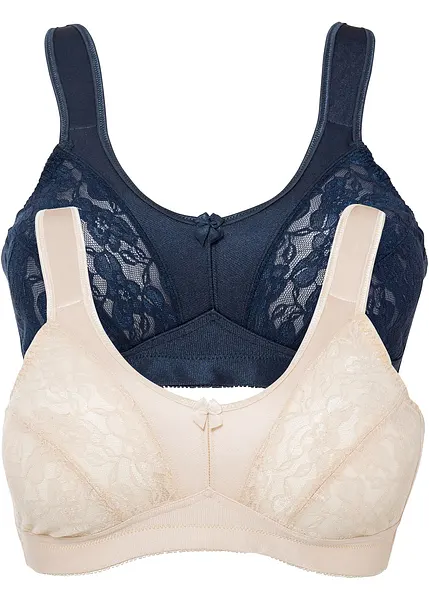 Reggiseno contenitivo senza ferretto con pizzo elegante