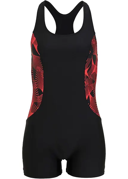 Costume sportivo ad asciugatura rapida con gamba corta Nero