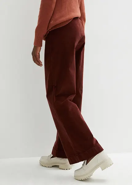 Mengmiao Pantaloni di Velluto a Coste Eleganti Casuale Retro Allentati Lunga Pantaloni a Gamba