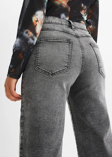 Jeans Donna Vittorio Y - Vita Alta, Gamba Larga, Taglio Baggy FX9050 - Foto 3