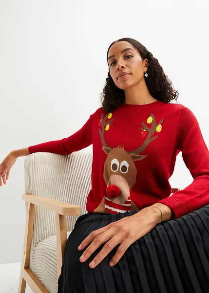 Maglione natalizio con renna
