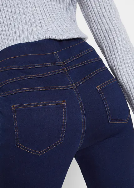 Jeggings termici elasticizzati a vita alta con interno leggermente