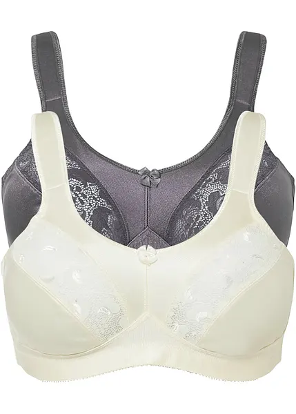 Reggiseno essenziale senza ferretto con delicato pizzo decorativo - Main Image