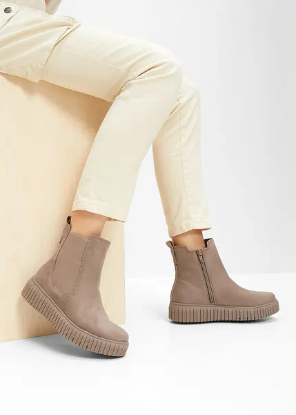 Gabor Stivaletti Chelsea Donna, Comodi E Larghi, Larghezza H, Con Tacco 3 Cm, In Vernice Nera