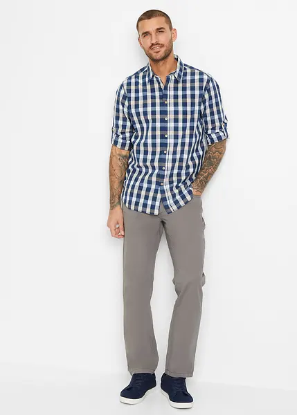 Camicia Faherty Uomo Manica Lunga In Cotone E Modal – Quadri Blu, Taglia L, Nuova Con Etichette