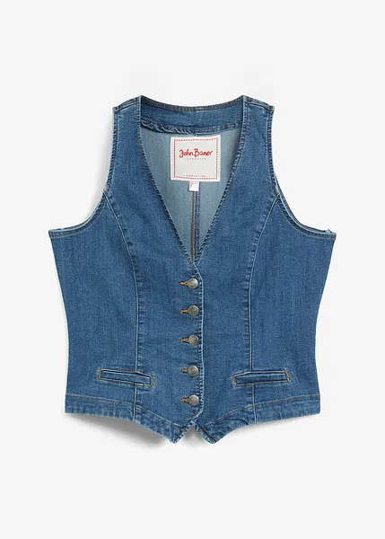 Gilet Jeans Oversize Donna PAODIKUAI - Senza Maniche, Cotone Denim - Foto 5