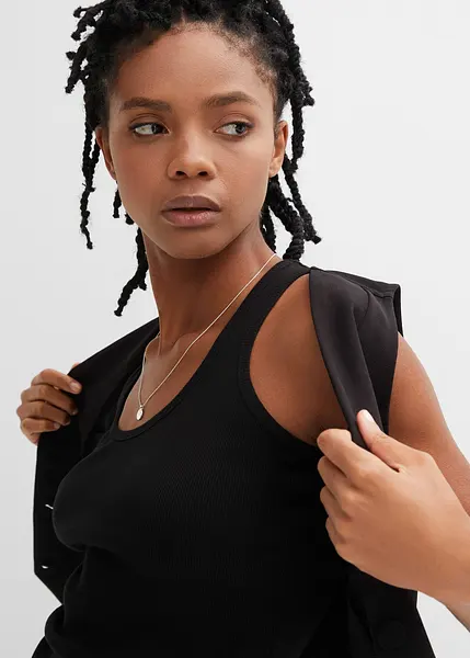 Cotone Organico Canotta A Costine Uomo Canotta Aderente In Tessuto