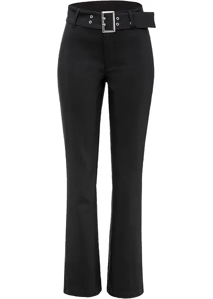 Pantalone classico con risvolto ultrablack