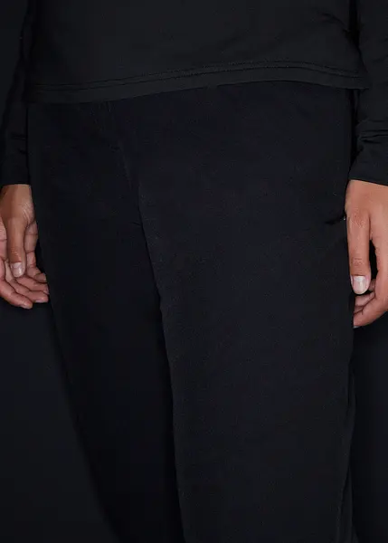 Pantaloni termici da donna invernali, imbottiti, grandi dimensioni, leggings termici, da donna, invernali, in pile, con fodera in pile, pantaloni termici, pantaloni da jogging a vita alta, caldi, Nero