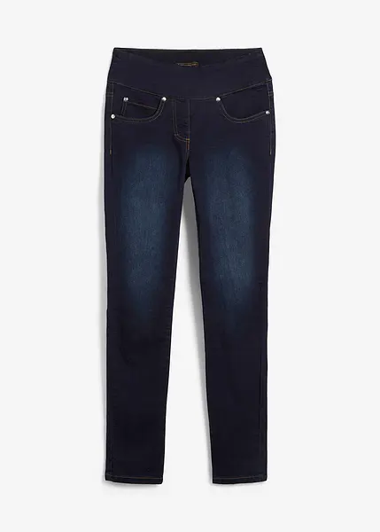 Leggings di jeans con lavaggio trendy blu scuro denim regular