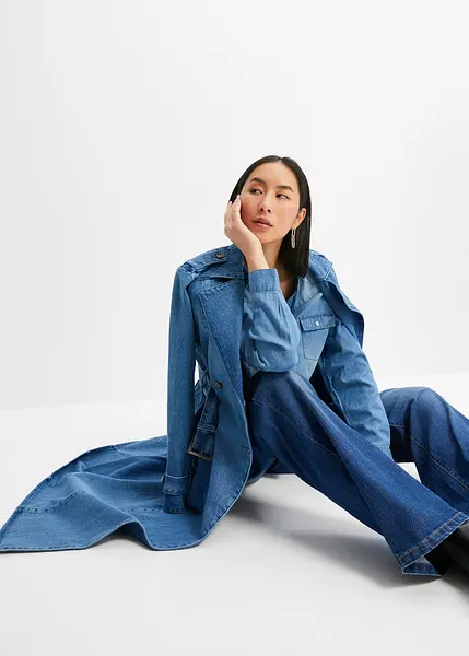 Camicia Denim Oversize Redbridge - Bottoni A Pressione, Tasche Sul Petto, Vestibilità Regolare, Uomo/Donna