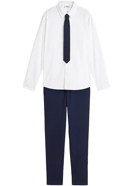 Set 2 pezzi camicia e cravatta - Bianco/blu - BAMBINO | H&M IT