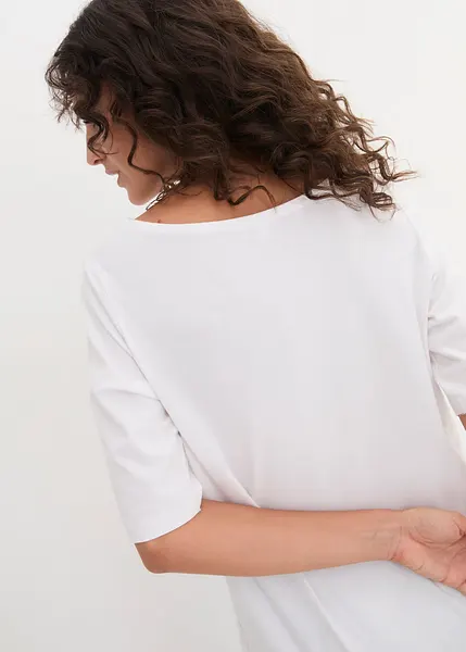 Remidoo Maglietta Donna A Righe Con Scollo A Barchetta | Maniche Corte/Lunghe, Vestibilità Aderente In Morbido Tessuto Elasticizzato - 4