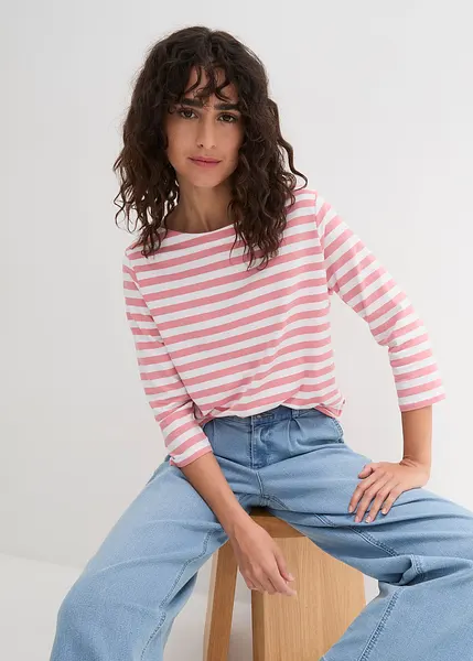 Petit Bateau Maglia Maniche Lunghe - Bambino Unisex - Rosa - Lana e Cotone unisex (bambini