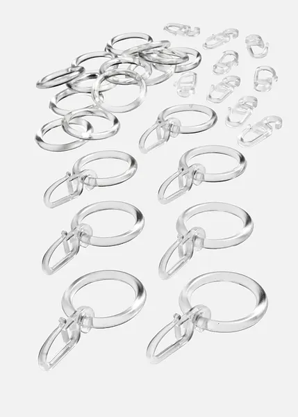 Uxcell Anelli Per Tende Con Clip Oro 14 Pezzi - Ganci Per Asta Diametro 75mm In Acciaio