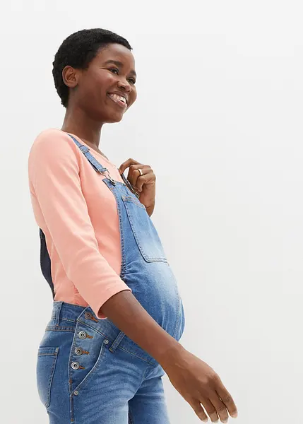 Denim Salopette Gravidanza Jeans Premaman Donna Salopette Premaman - Main Image