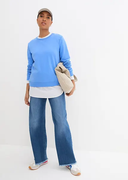 Accessorio trendy con spacchi laterali arrotondati ed elastico in vita