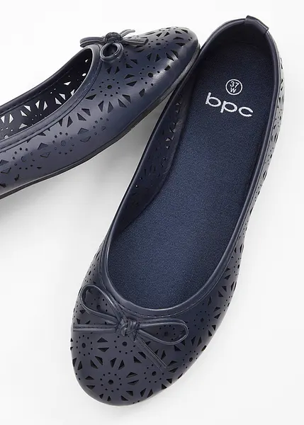 Ballerine della pc: moderne e comode blu, pianta larga